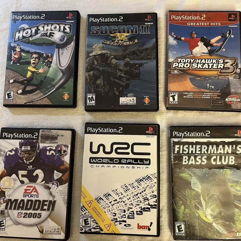 PlayStation 2 Assorted Game Bundle Call of Duty 2, SOCOM, 8 Games in Total
